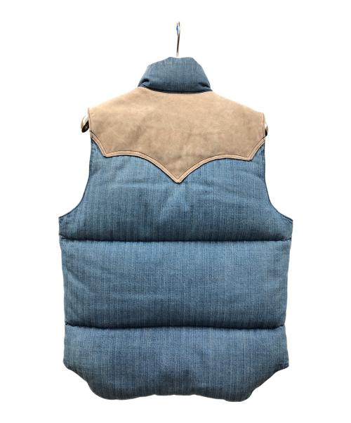 WAREHOUSE（ウエアハウス）WAREHOUSE (ウエアハウス) RockyMountainFeatherBed (ロッキーマウンテンフェザーベッド) ダウンベスト ブルー サイズ:36の古着・服飾アイテム