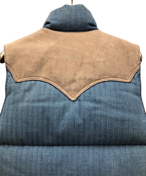 WAREHOUSE（ウエアハウス）WAREHOUSE (ウエアハウス) RockyMountainFeatherBed (ロッキーマウンテンフェザーベッド) ダウンベスト ブルー サイズ:36の古着・服飾アイテム