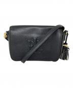 LAUREN RALPH LAURENローレンラルフローレン）の古着「ショルダーバッグ」｜ブラック