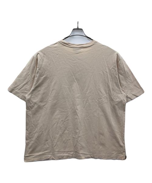 maison kitsune（メゾンキツネ）maison kitsune (メゾンキツネ) 半袖カットソー コットンTシャツ デイジーフィールド オーバーサイズ ベージュ サイズ:XLの古着・服飾アイテム