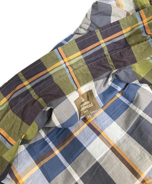 Vivienne Westwood man（ヴィヴィアン ウェストウッド マン）Vivienne Westwood man (ヴィヴィアン ウェストウッド マン) 長袖シャツ チェック柄 グリーン×ネイビー サイズ:44の古着・服飾アイテム