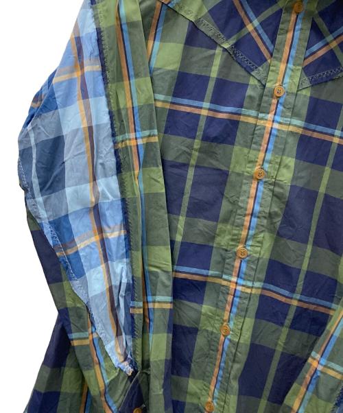 Vivienne Westwood man（ヴィヴィアン ウェストウッド マン）Vivienne Westwood man (ヴィヴィアン ウェストウッド マン) 長袖シャツ チェック柄 グリーン×ネイビー サイズ:44の古着・服飾アイテム