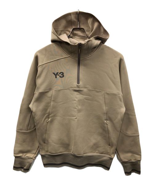 Y-3（ワイスリー）Y-3 (ワイスリー) パーカー LOGO HALF-ZIP HOODIE（ロゴ ハーフ-ジップ フーディー） カーキ サイズ:XS 未使用品の古着・服飾アイテム