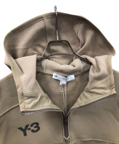 Y-3（ワイスリー）Y-3 (ワイスリー) パーカー LOGO HALF-ZIP HOODIE（ロゴ ハーフ-ジップ フーディー） カーキ サイズ:XS 未使用品の古着・服飾アイテム