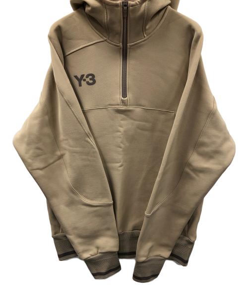 Y-3（ワイスリー）Y-3 (ワイスリー) パーカー LOGO HALF-ZIP HOODIE（ロゴ ハーフ-ジップ フーディー） カーキ サイズ:XS 未使用品の古着・服飾アイテム