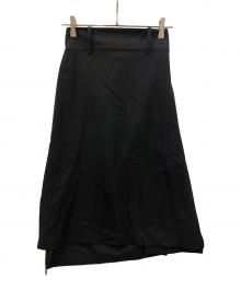 Y-3（ワイスリー）の古着「スカート W CLASSIC REFINED WOOL STRETCH SKIRT（ダブリュー クラシック リファインド ウール ストレッチ スカート）」｜ブラック