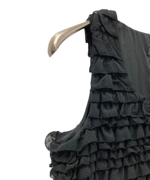 PINK HOUSE（ピンクハウス）PINK HOUSE (ピンクハウス) ノースリーブワンピース ブラック サイズ:実寸サイズにご確認ください。の古着・服飾アイテム