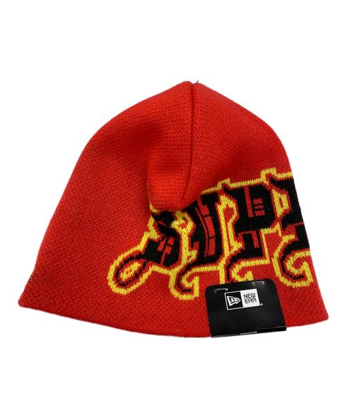 SUPREME（シュプリーム）Supreme (シュプリーム) New Era (ニューエラ) ニット帽 レッド サイズ:実寸サイズにてご確認ください。 未使用品の古着・服飾アイテム