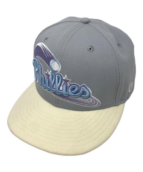 New Era（ニューエラ）New Era (ニューエラ) キャップ 	Phillies（フィリーズ） グレー×オフホワイト サイズ:7 1/4の古着・服飾アイテム