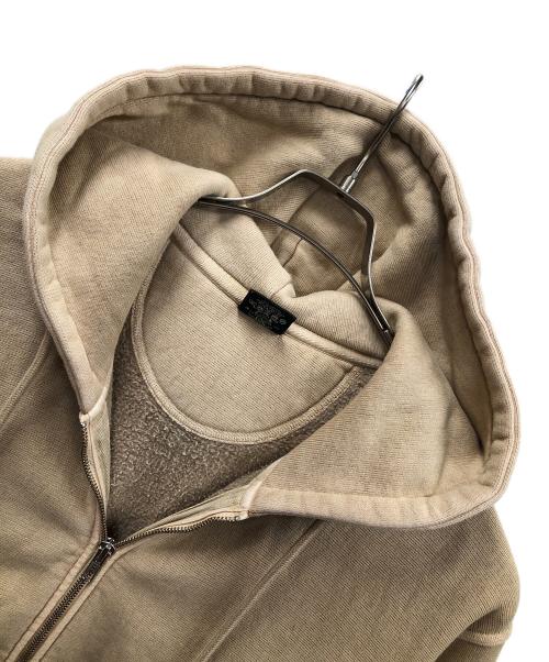 stussy（ステューシー）stussy (ステューシー) ジップパーカー BUANA PIGMENT DYED ZIP HOODIE（ブアナ ピグメント ダイド ジップ フーディ） ベージュ サイズ:MEDIUMの古着・服飾アイテム