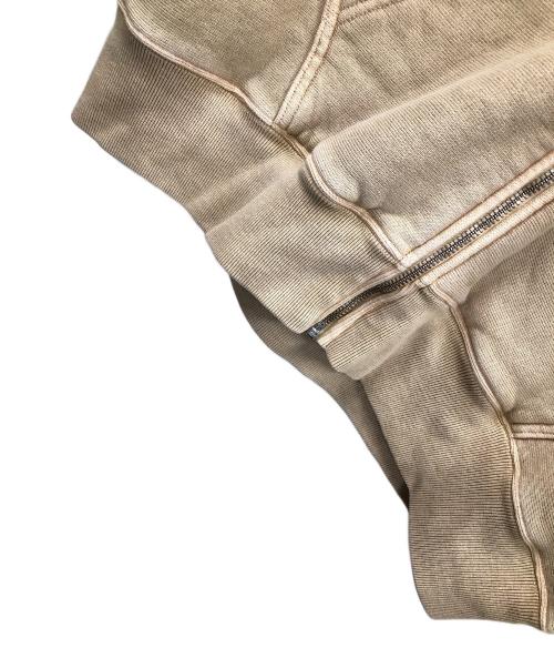 stussy（ステューシー）stussy (ステューシー) ジップパーカー BUANA PIGMENT DYED ZIP HOODIE（ブアナ ピグメント ダイド ジップ フーディ） ベージュ サイズ:MEDIUMの古着・服飾アイテム