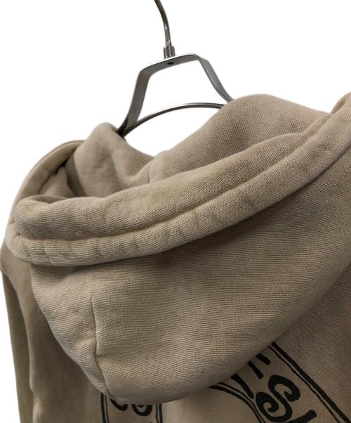 stussy（ステューシー）stussy (ステューシー) ジップパーカー BUANA PIGMENT DYED ZIP HOODIE（ブアナ ピグメント ダイド ジップ フーディ） ベージュ サイズ:MEDIUMの古着・服飾アイテム