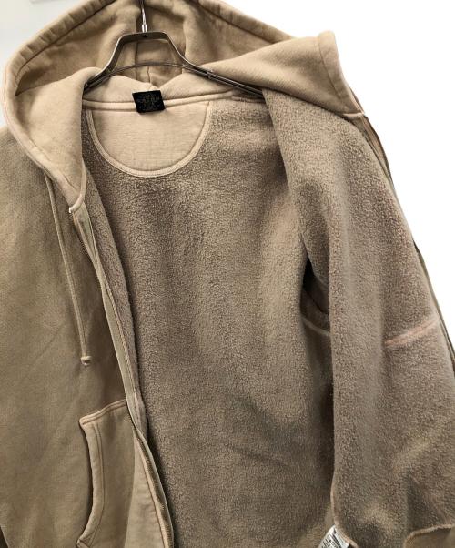 stussy（ステューシー）stussy (ステューシー) ジップパーカー BUANA PIGMENT DYED ZIP HOODIE（ブアナ ピグメント ダイド ジップ フーディ） ベージュ サイズ:MEDIUMの古着・服飾アイテム