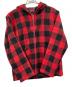 中古・古着 C.A.B.CLOTHING (キャブクロージング) フーデッドジャケット チェック柄 レッド×ブラック サイズ:M：6000円