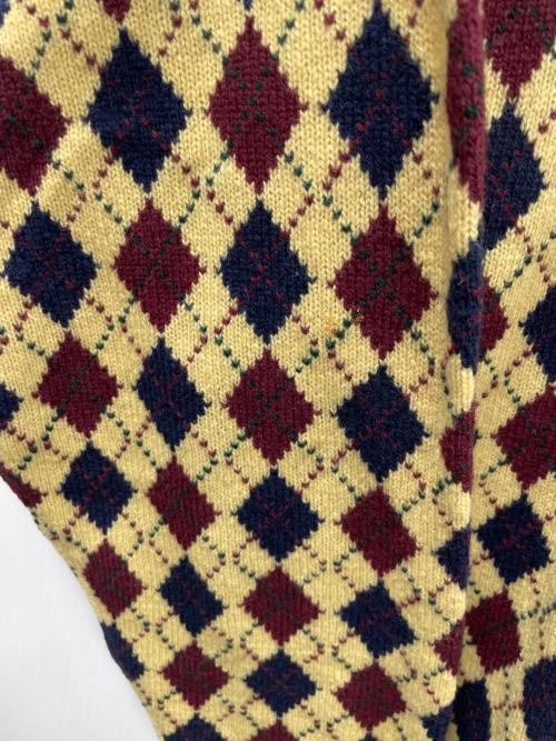 POLO RALPH LAUREN（ポロ・ラルフローレン）POLO RALPH LAUREN (ポロ・ラルフローレン) ニット アーガイル ワインレッド×ネイビー サイズ:Mの古着・服飾アイテム