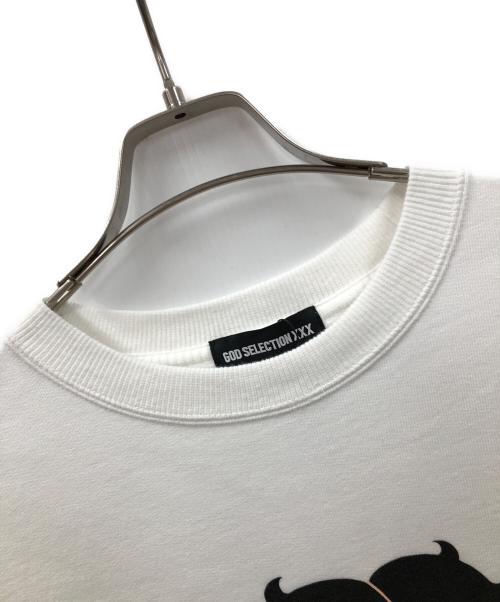 GOD SELECTION XXX（ゴッドセレクショントリプルエックス）GOD SELECTION XXX (ゴッドセレクショントリプルエックス) スウェット BETTY BOOP CREW NECK SHIRT（ベティ ブープ クルーネック シャツ) ホワイト サイズ:XL 未使用品の古着・服飾アイテム