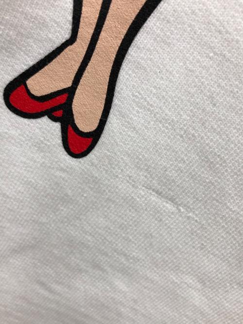 GOD SELECTION XXX（ゴッドセレクショントリプルエックス）GOD SELECTION XXX (ゴッドセレクショントリプルエックス) スウェット BETTY BOOP CREW NECK SHIRT（ベティ ブープ クルーネック シャツ) ホワイト サイズ:XL 未使用品の古着・服飾アイテム