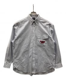 J.PRESS（ジェイプレス）の古着「オックスフォードシャツ GRFFITI B.D. OXFORD STRIPE SHIRT/BAGGY FIT（グラフィティ ボタンダウン オックスフォード ストライプ シャツ/バギー フィット）」｜ブルー×ホワイト