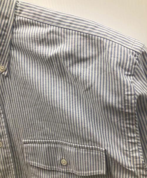J.PRESS（ジェイプレス）J.PRESS オックスフォードシャツ GRFFITI B.D. OXFORD STRIPE SHIRT/BAGGY FIT（グラフィティ ボタンダウン オックスフォード ストライプ シャツ/バギー フィット） ブルー×ホワイト サイズ:Sの古着・服飾アイテム