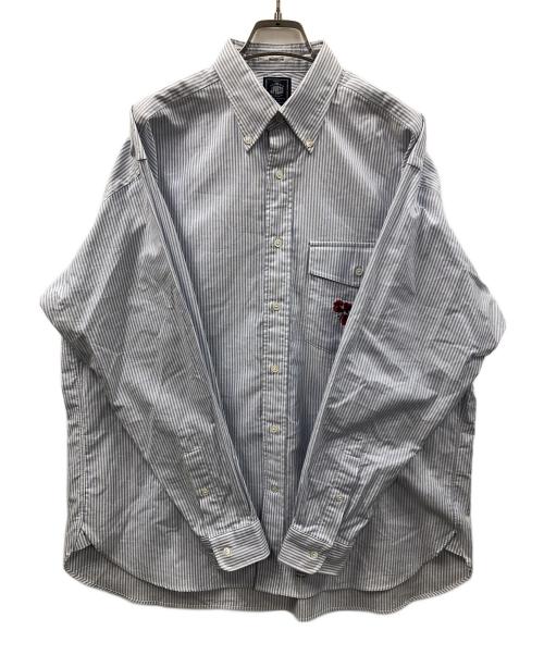 J.PRESS（ジェイプレス）J.PRESS オックスフォードシャツ GRFFITI B.D. OXFORD STRIPE SHIRT/BAGGY FIT（グラフィティ ボタンダウン オックスフォード ストライプ シャツ/バギー フィット） ブルー×ホワイト サイズ:Sの古着・服飾アイテム