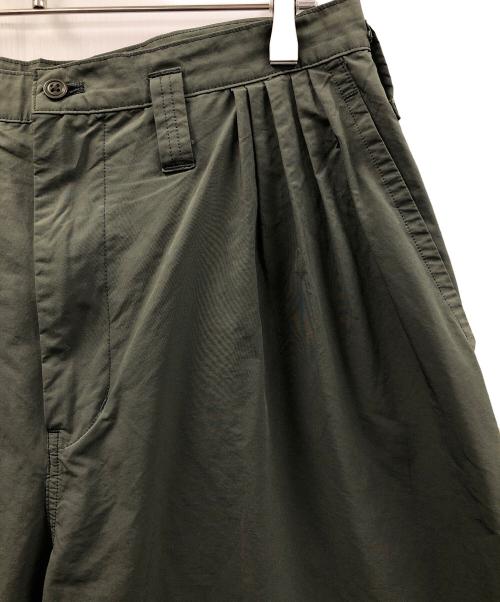 Porter Classic（ポータークラシック）Porter Classic (ポータークラシック) タックパンツ WEATHER BEBOP PANTS（ウェザー ビバップ パンツ） オリーブ サイズ:Lの古着・服飾アイテム
