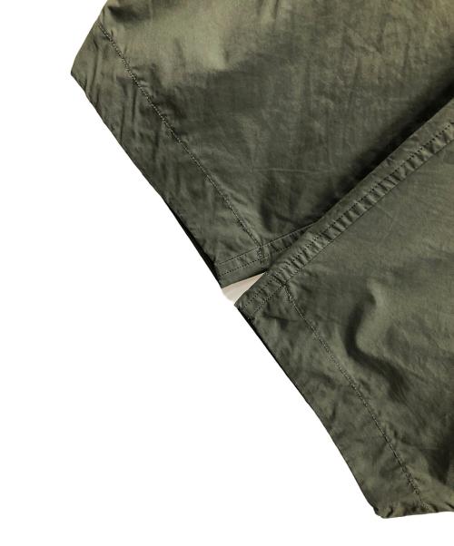 Porter Classic（ポータークラシック）Porter Classic (ポータークラシック) タックパンツ WEATHER BEBOP PANTS（ウェザー ビバップ パンツ） オリーブ サイズ:Lの古着・服飾アイテム