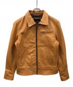 FORTIMEフォータイム）の古着「レザージャケット」｜オレンジ