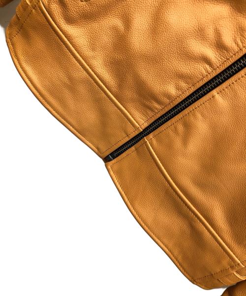 FORTIME（フォータイム）FORTIME (フォータイム) レザージャケット オレンジ サイズ:Sの古着・服飾アイテム