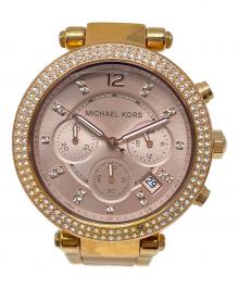 MICHAEL KORS（マイケルコース）の古着「腕時計 ローズゴールド ピンクアセテート ウォッチ クォーツ 」