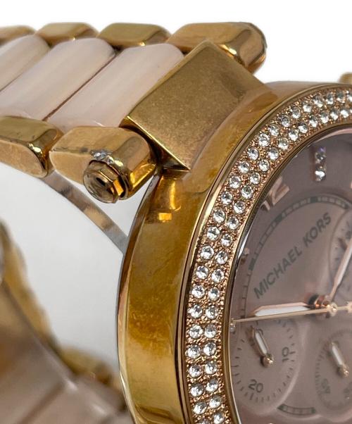 MICHAEL KORS（マイケルコース）MICHAEL KORS (マイケルコース) 腕時計 ローズゴールド ピンクアセテート ウォッチ クォーツ  サイズ:実寸サイズにてご確認ください。の古着・服飾アイテム
