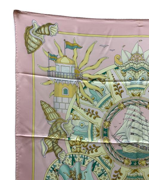 HERMES（エルメス）HERMES (エルメス) スカーフ L'AIR MARIN（レール マラン） 海風 カレ90 ピンク サイズ:実寸サイズにてご確認ください。の古着・服飾アイテム