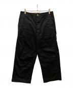 BUZZ RICKSON'S×william gibsonバズリクソンズ×ウィリアム ギブスン）の古着「ワークパンツ Type BLACK CHINO 1942 MODEL（タイプ ブラック チノ 1942 モデル）」｜ブラック