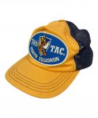 BUZZ RICKSON'Sバズリクソンズ）の古着「メッシュキャップ flying tiger（フライングタイガー）」｜イエロー×ネイビー