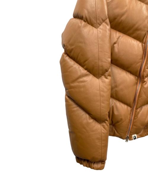 A BATHING APE（ア ベイシング エイプ）A BATHING APE (ア ベイシング エイプ) ダウンジャケット ブラウン サイズ:Mの古着・服飾アイテム