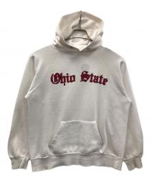 Champion（チャンピオン）の古着「80s プルオーバーパーカー Ohio State（オハイオ ステート）」｜ホワイト