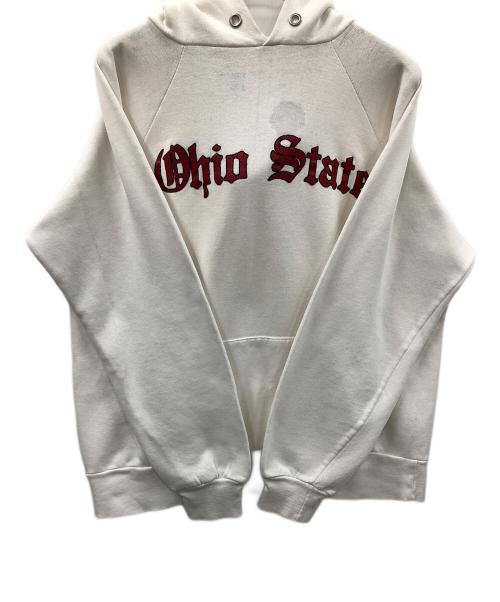 Champion（チャンピオン）Champion (チャンピオン) 80s プルオーバーパーカー Ohio State（オハイオ ステート） ホワイト サイズ:LARGEの古着・服飾アイテム