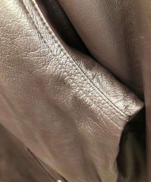 AVIREX（アヴィレックス）AVIREX (アヴィレックス) レザージャケット COMFORTABLE LEATHER SWING TOP（コンフォータブル レザー スウィング トップ） ブラウン サイズ:2XLの古着・服飾アイテム