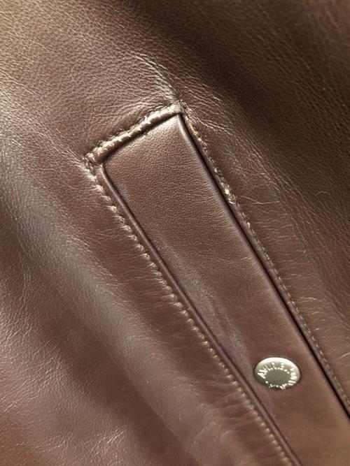 AVIREX（アヴィレックス）AVIREX (アヴィレックス) レザージャケット COMFORTABLE LEATHER SWING TOP（コンフォータブル レザー スウィング トップ） ブラウン サイズ:2XLの古着・服飾アイテム