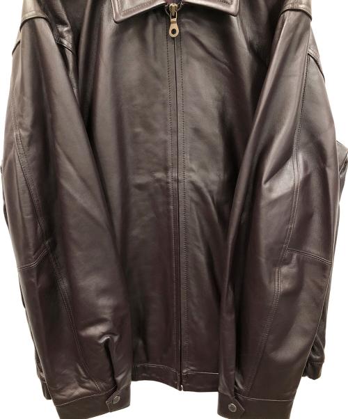 AVIREX（アヴィレックス）AVIREX (アヴィレックス) レザージャケット COMFORTABLE LEATHER SWING TOP（コンフォータブル レザー スウィング トップ） ブラウン サイズ:2XLの古着・服飾アイテム