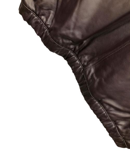 AVIREX（アヴィレックス）AVIREX (アヴィレックス) レザージャケット COMFORTABLE LEATHER SWING TOP（コンフォータブル レザー スウィング トップ） ブラウン サイズ:2XLの古着・服飾アイテム