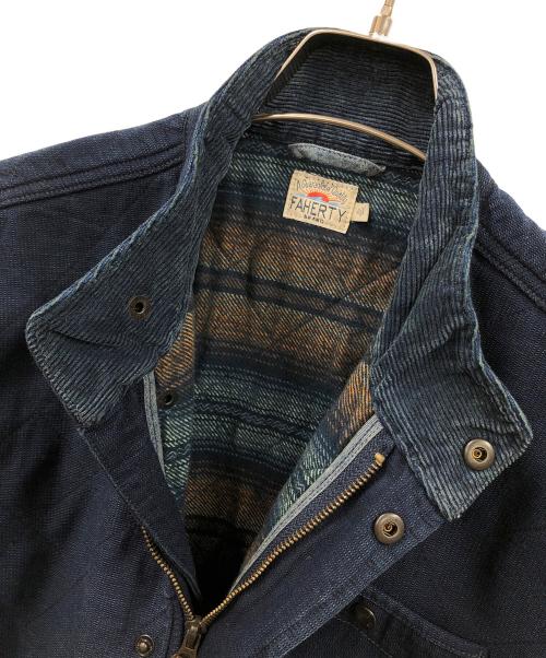 FAHERTY BRAND（ファリティブランド）FAHERTY BRAND (ファリティブランド) キルティングジャケット QUILTED BARN COAT（キルテッド バーン コート） インディゴ サイズ:Mの古着・服飾アイテム