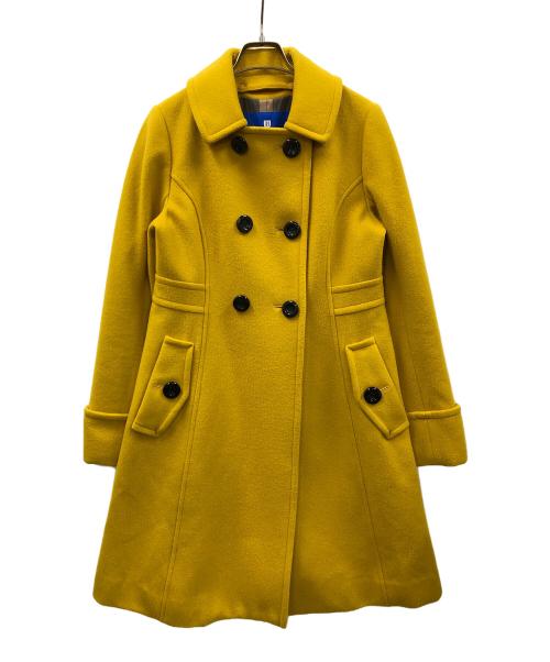 BLUE LABEL CRESTBRIDGE（ブルーレーベルクレストブリッジ）BLUE LABEL CRESTBRIDGE (ブルーレーベルクレストブリッジ) ロングコート イエロー サイズ:40の古着・服飾アイテム