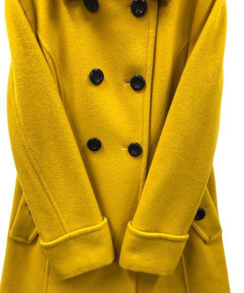 BLUE LABEL CRESTBRIDGE（ブルーレーベルクレストブリッジ）BLUE LABEL CRESTBRIDGE (ブルーレーベルクレストブリッジ) ロングコート イエロー サイズ:40の古着・服飾アイテム