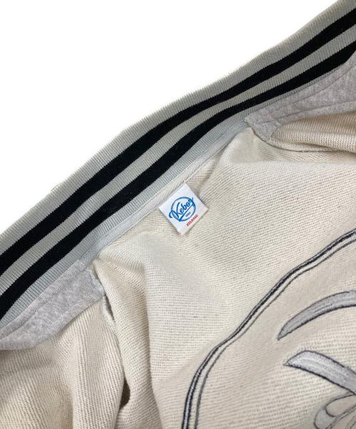 KEBOZ（ケボズ）KEBOZ (ケボズ) スタジャン 刺繍ロゴ グレー サイズ:XXLの古着・服飾アイテム