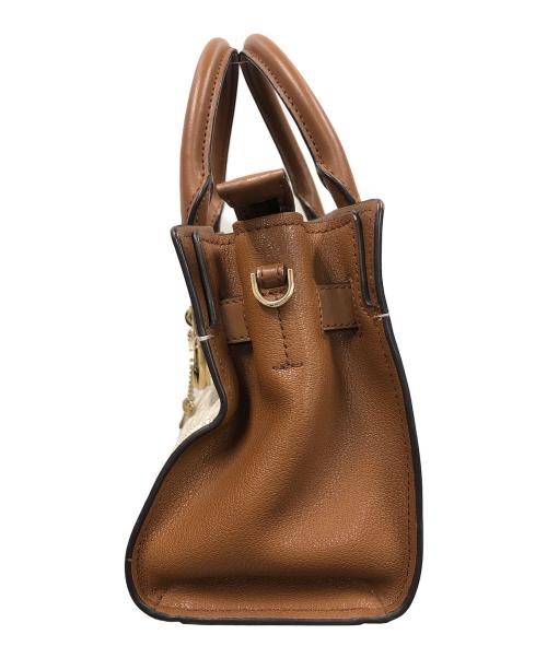 MICHAEL KORS（マイケル・コース）MICHAEL KORS (マイケル・コース) 2WAYバッグ ハンドバッグ ショルダーバッグ ハミルトン スモール ロゴ サッチェル ホワイト サイズ:実寸サイズにてご確認下さい。の古着・服飾アイテム