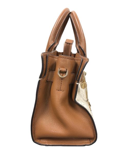 MICHAEL KORS（マイケル・コース）MICHAEL KORS (マイケル・コース) 2WAYバッグ ハンドバッグ ショルダーバッグ ハミルトン スモール ロゴ サッチェル ホワイト サイズ:実寸サイズにてご確認下さい。の古着・服飾アイテム