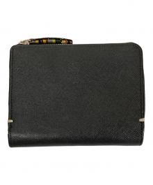 PAUL SMITH（ポールスミス）の古着「2つ折り財布 ジップストローグレイン1」｜ブラック