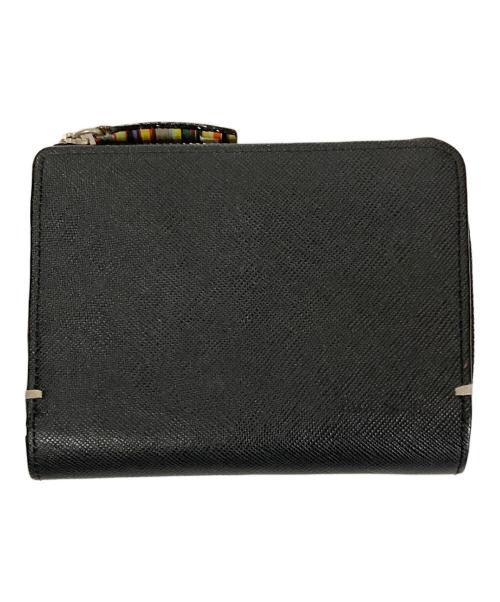 PAUL SMITH（ポールスミス）PAUL SMITH (ポールスミス) 2つ折り財布 ジップストローグレイン1 ブラック サイズ:実寸サイズにご確認ください。の古着・服飾アイテム