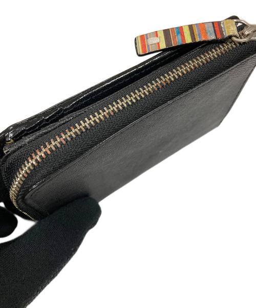 PAUL SMITH（ポールスミス）PAUL SMITH (ポールスミス) 2つ折り財布 ジップストローグレイン1 ブラック サイズ:実寸サイズにご確認ください。の古着・服飾アイテム