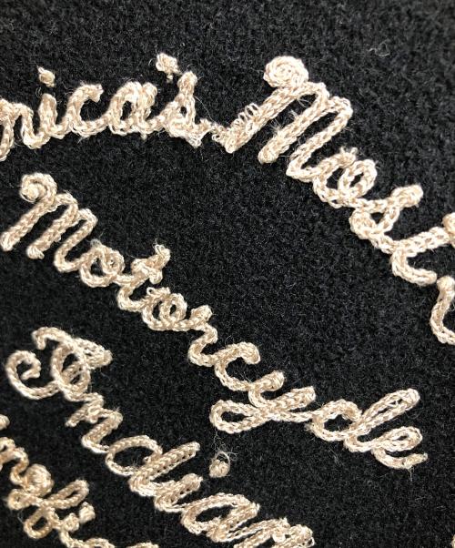 INDIAN MOTORCYCLE（インディアンモーターサイクル）INDIAN MOTORCYCLE (インディアンモーターサイクル) スタジャン ブラック×アイボリー サイズ:40の古着・服飾アイテム